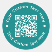Custom Message QR Code Small Business Packaging Runder Aufkleber (Vorderseite)