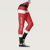 Custom Message Santa Costume Niedlicher Spaß Weihn Leggings (Rechts)