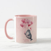 Custom Message Seal Animal Valentine's Day Tasse (Links)