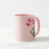 Custom Message Seal Animal Valentine's Day Tasse (VorderseiteRechts)
