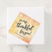 CUSTOM MESSAGE so sehr dankbar Erntedank Party Geschenkanhänger (Beispiel)