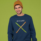 Custom Message Vintage Skis Graphic Sweatshirt