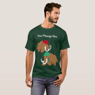 Custom Message Wolle Mammoths Weihnachtsgrafik T-Shirt