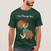 Custom Message Wooly Mammoths Weihnachten Grafik T-Shirt (Vorderseite)