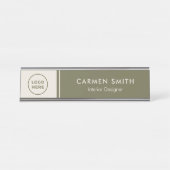 Custom Metal Desk Führungskraft Green Desk Namplat Schreibtischnamensplakette (Vorderseite )