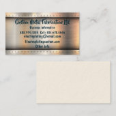 Custom Metal Fabrication.Ltd Visitenkarte (Vorne/Hinten)