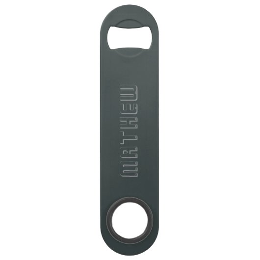 Custom metallic black elegant speed bottle opener speed flaschenöffner (Vorderseite)
