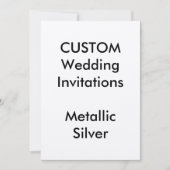 Custom METALLIC SILVER Wedding Einladungen 5"x7" (Vorderseite)