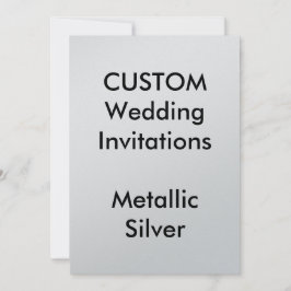 Custom METALLIC SILVER Wedding Einladungen 5"x7"