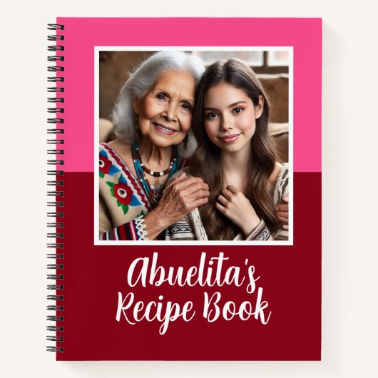 Custom Mexican Abuelita Family Foto Rezept Buch (Vorderseite)