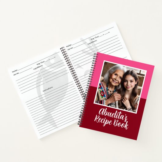 Custom Mexican Abuelita Family Foto Rezept Buch (Innenseite)