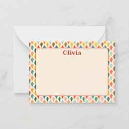 Custom Mexican Cacti Note Card Mitteilungskarte