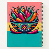 Custom Mexican Chile Pop Art Family Rezept Buch (Rückseite)