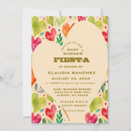 Custom Mexican Fiesta Invite - Pink Yellow Baby Sh Einladung