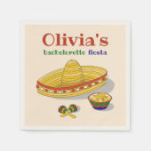 Custom Mexican Fiesta Junggeselinnen-Abschied Serviette (Vorderseite)