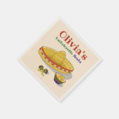 Custom Mexican Fiesta Junggeselinnen-Abschied Serviette (Ecke)