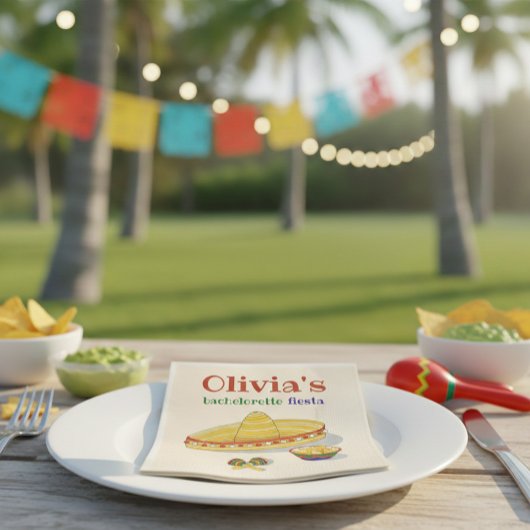 Custom Mexican Fiesta Junggeselinnen-Abschied Serviette