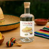 Custom Mexican Fiesta Junggeselinnen-Abschied Teqi Alkoholflaschenetikett