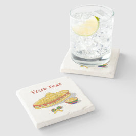 Custom Mexican Fiesta  Steinuntersetzer