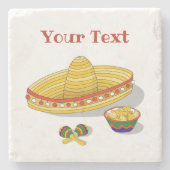 Custom Mexican Fiesta  Steinuntersetzer (Vorderseite)