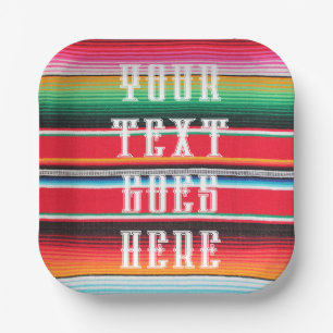 Custom Mexican poncho Decke cinco de mayo Pappteller