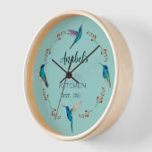 Custom Mexican Violetear Hummingbird  Clock Uhr (Winkel)