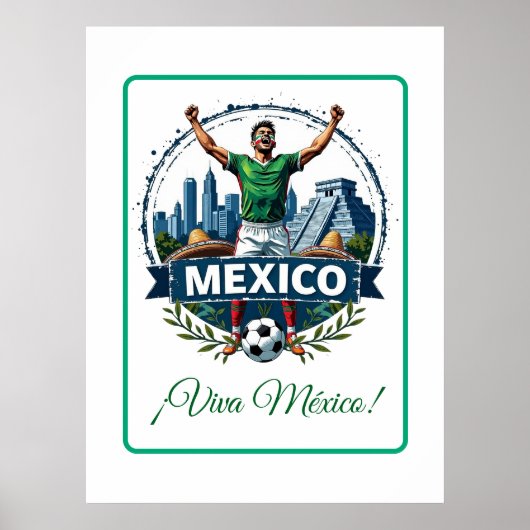 Custom Mexico National Football Team Celebration Poster (Vorne)