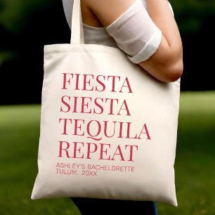 Custom Mexico Wedding Welcome Fiesta Favor Beach Tragetasche