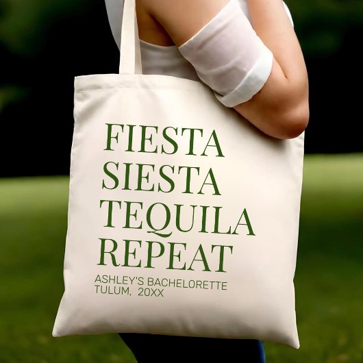 Custom Mexico Wedding Welcome Fiesta Favor Beach Tragetasche