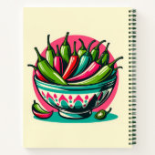 Custom mexikanische Food Chile Pop Art Rezept Buch (Rückseite)