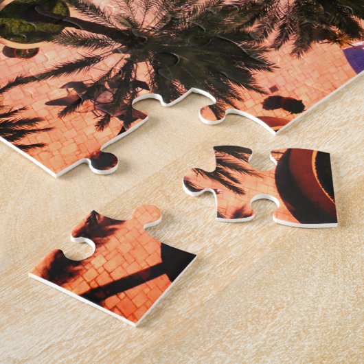 Custom Miami Beach FL Good Vibes and Palms Adults Puzzle (Seite)