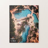 Custom Miami Beach FL Good Vibes and Palms Adults Puzzle (Vertikal)