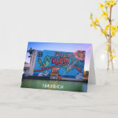 Custom Miami Beach FL Graffiti Mural Street Art Karte (Gelbe Blume)