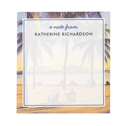 Custom Miami Beach Florida Notizblock (Vorderseite)