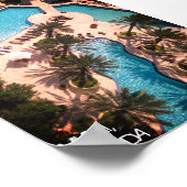Custom Miami Beach Florida - Pool Relax GUTE VIBES Poster (Ecke)