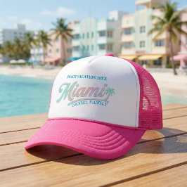 Custom Miami Family Vacation Truckerkappe
