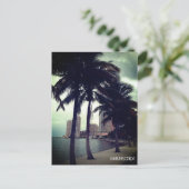Custom Miami Florida Downtown and Harbour At Night Postkarte (Stehend Vorderseite)