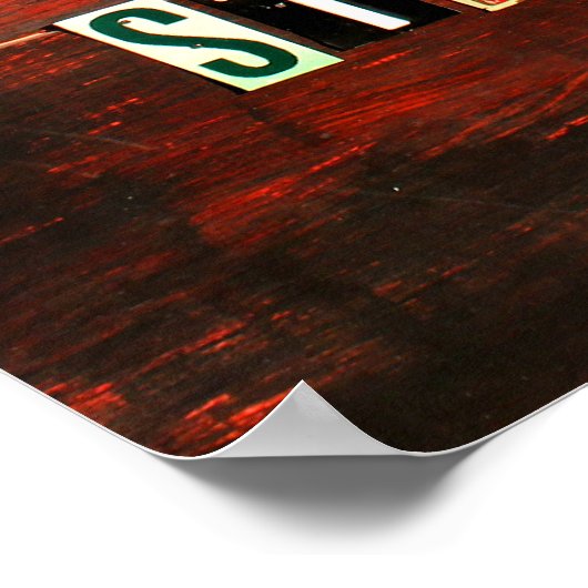 Custom Michigan License Plate Map/ Name Poster (Ecke)