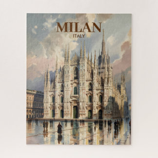 Custom Milan Duomo di Milano Vintage Watercolor Puzzle