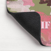 Custom Military Green Pink Camouflage Muster Mousepad (Ecke)