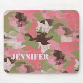 Custom Military Green Pink Camouflage Muster Mousepad (Vorne)