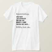 Custom Military Mama Funny Boot Camp Farewell Gesc T-Shirt (Design vorne)