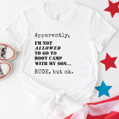 Custom Military Mama Funny Boot Camp Farewell Gesc T-Shirt