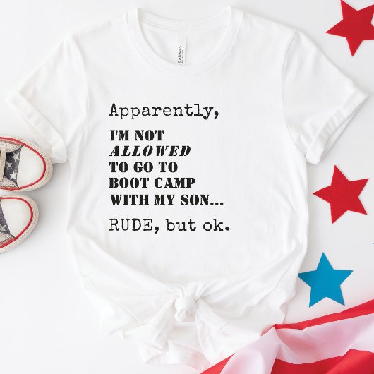 Custom Military Mama Funny Boot Camp Farewell Gesc T-Shirt