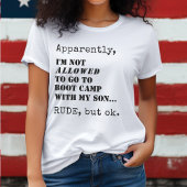 Custom Military Mama Funny Boot Camp Farewell Gesc T-Shirt