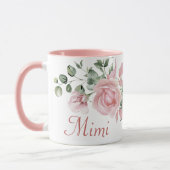 Custom Mimi Pink Roses Personalisiert Tasse (Links)