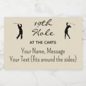 Custom Mini Flasche 19. Loch Golf (10) Mini Alkoholflaschenetikett (Einzelnes Label)