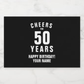 Custom mini Liquor Flaschen Labels für 50. Geburts Alkoholflaschenetikett (Einzelnes Label)