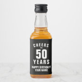 Custom mini Liquor Flaschen Labels für 50. Geburts Alkoholflaschenetikett (Vorderseite)