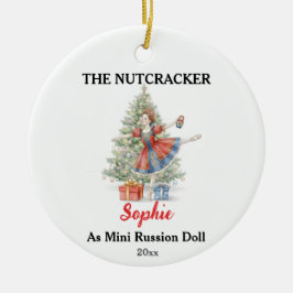 Custom Mini Russian Doll Nutcracker Photo Keramik Ornament